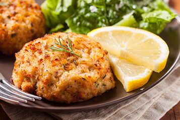 Fish cakes for dinner on the diet menu for psoriasis